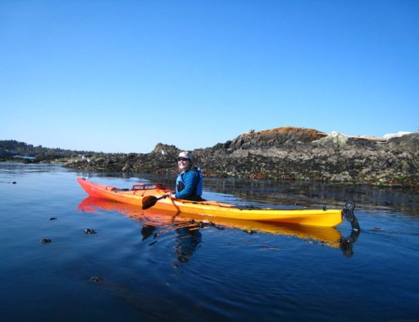 rental kayak paddling in Victoria BC Gorge and inner harbour