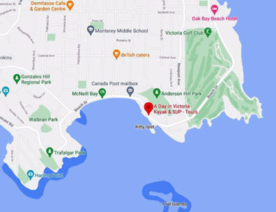 A Day in Victoria Kayak SUP Kitty Islet Where to find us